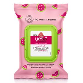 YES TO FACE WIPES WTRMLN ( 3 X 40 CT   )